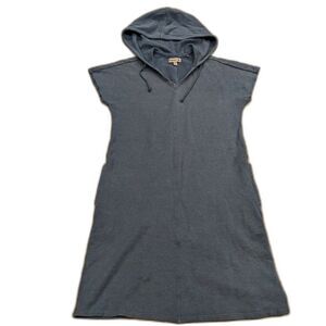 NEW Toad&Co Epiq Hooded SS Dress XS Pockets Hemp Organic Cotton Gorpcore